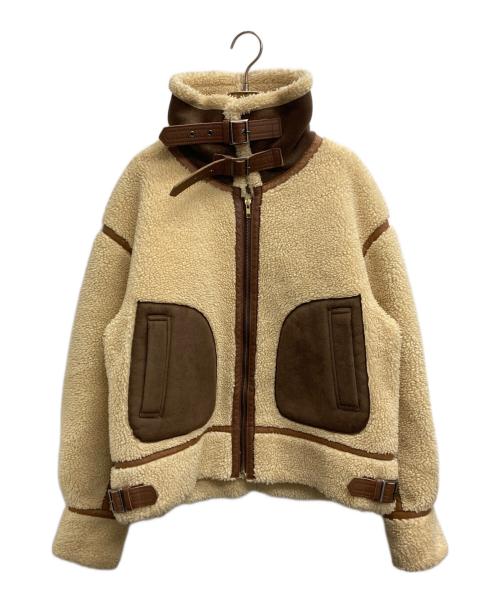 6(ROKU) BEAUTY&YOUTH（ロク ビューティーアンドユース）6(ROKU) BEAUTY&YOUTH (ロク ビューティーアンドユース) FAKE MOUTON B3 ベージュ サイズ:36/Sの古着・服飾アイテム