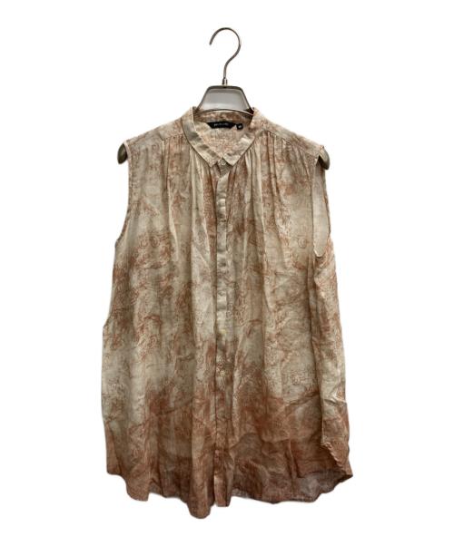 pas de calais（パドカレ）pas de calais (パドカレ) ノースリーブブラウス ブラウン サイズ:36の古着・服飾アイテム