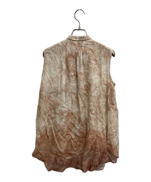 pas de calais（パドカレ）pas de calais (パドカレ) ノースリーブブラウス ブラウン サイズ:36の古着・服飾アイテム