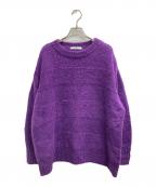 JOURNAL STANDARD relumeジャーナルスタンダード レリューム）の古着「モヘヤMIXボーダープルオーバー」｜パープル