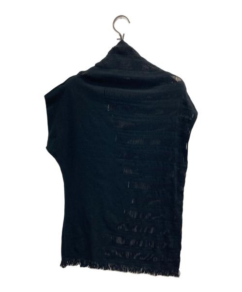 ISSEY MIYAKE（イッセイミヤケ）ISSEY MIYAKE (イッセイミヤケ) フリンジニットカットソー ブラック サイズ:2の古着・服飾アイテム