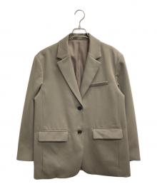 Mila Owen（ミラオーウェン）の古着「オーバーサイズスリットテーラードジャケット」｜グリーン