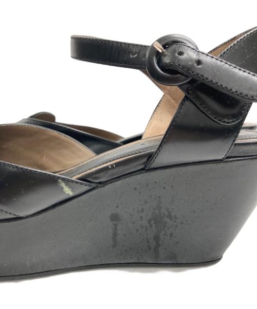 MARNI（マルニ）MARNI (マルニ) ウェッジソールサンダル ブラック サイズ:23の古着・服飾アイテム