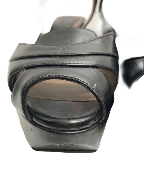 MARNI（マルニ）MARNI (マルニ) ウェッジソールサンダル ブラック サイズ:23の古着・服飾アイテム