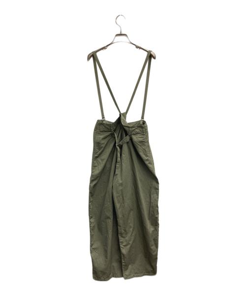 JOHNBULL（ジョンブル）JOHNBULL (ジョンブル) コットンリネンカルゼサスペンダーバックルパンツ カーキ サイズ:Mの古着・服飾アイテム