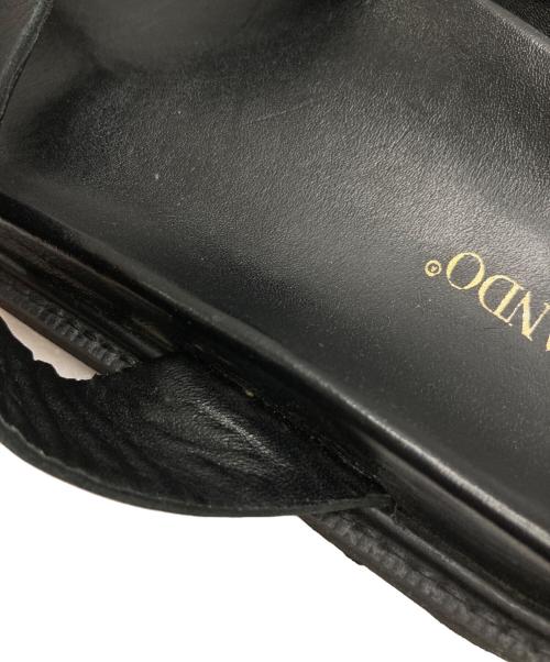 Caminando（カミナンド）Caminando (カミナンド) レザートングサンダル ブラック サイズ:6の古着・服飾アイテム