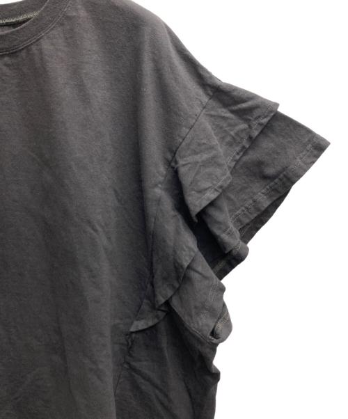 nest Robe（ネストローブ）nest Robe (ネストローブ) 天然染め天竺ラッフルTシャツ グレー サイズ:Fの古着・服飾アイテム