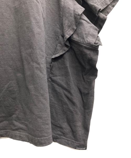 nest Robe（ネストローブ）nest Robe (ネストローブ) 天然染め天竺ラッフルTシャツ グレー サイズ:Fの古着・服飾アイテム