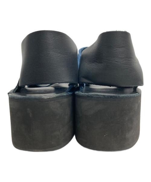 LAD MUSICIAN（ラッドミュージシャン）LAD MUSICIAN (ラッドミュージシャン) 厚底クロスサンダル ネイビー×ブラック サイズ:表記無しの古着・服飾アイテム