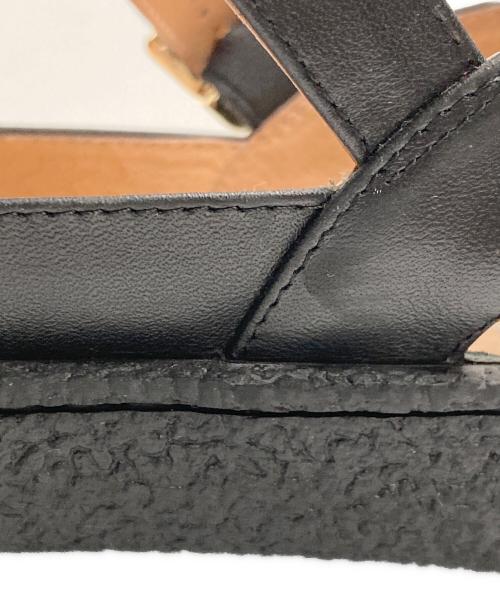 MOHI（モヒ）MOHI (モヒ) アンクルストラップサンダル ブラック サイズ:24cmの古着・服飾アイテム