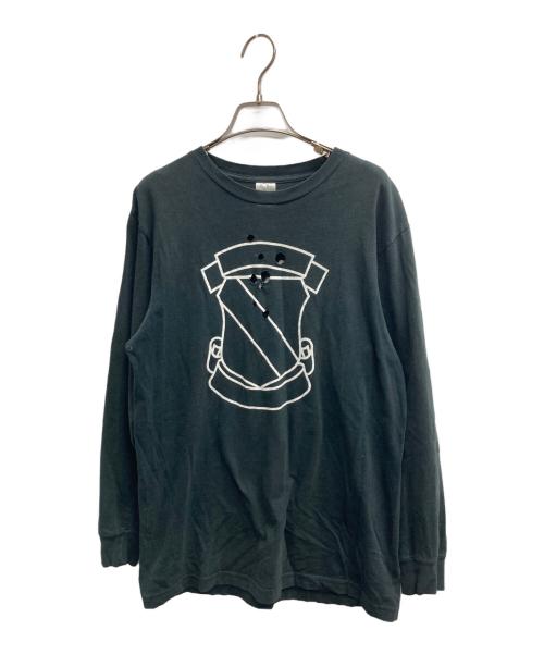 NUMBER (N)INE（ナンバーナイン）NUMBER (N)INE (ナンバーナイン) エンブレムL/S TEE ブラック サイズ:4の古着・服飾アイテム