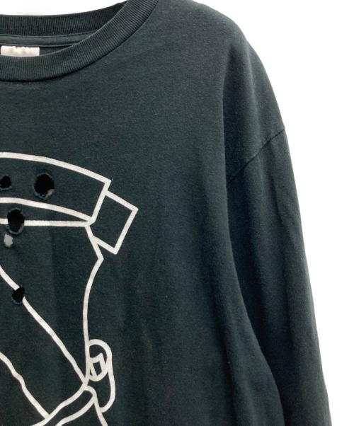 NUMBER (N)INE（ナンバーナイン）NUMBER (N)INE (ナンバーナイン) エンブレムL/S TEE ブラック サイズ:4の古着・服飾アイテム