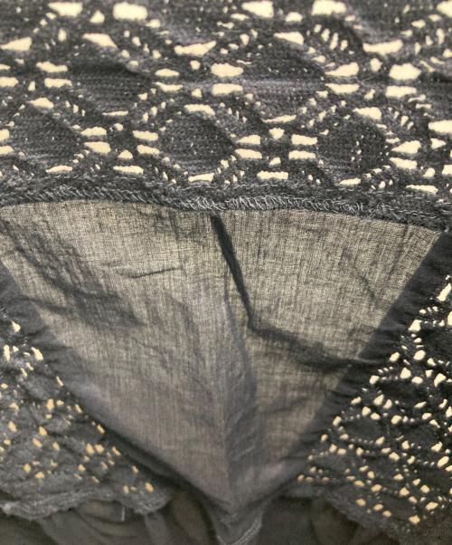 SHIPS any（シップスエニィ）SHIPS any (シップスエニィ) レース ピンタック ブラウス ネイビー サイズ:Freeの古着・服飾アイテム