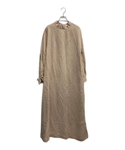 Whim Gazette（ウィムガゼット）Whim Gazette (ウィムガゼット) ポプリンバンドカラーワンピース ベージュ サイズ:Freeの古着・服飾アイテム