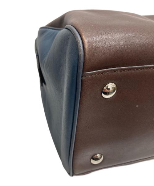 COACH（コーチ）COACH (コーチ) ミニボストンバッグ ブラウン×ネイビーの古着・服飾アイテム