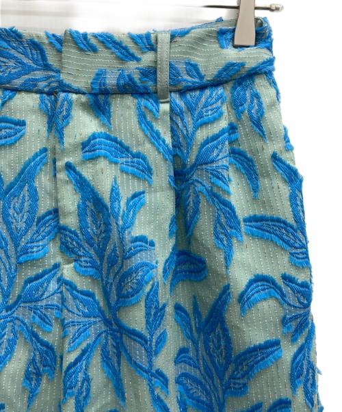 EBONY（エボニー）EBONY (エボニー) 別注ジャガードストレートワイドパンツ ブルー サイズ:1の古着・服飾アイテム