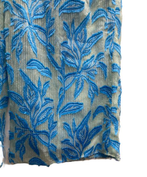 EBONY（エボニー）EBONY (エボニー) 別注ジャガードストレートワイドパンツ ブルー サイズ:1の古着・服飾アイテム