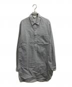 JIL SANDERジルサンダー）の古着「プルオーバーロングシャツ」｜グレー