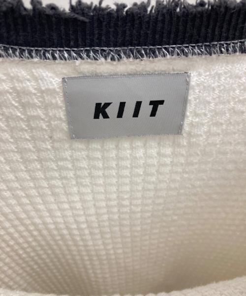 KIIT（キート）KIIT (キート) クラッシュ加工 ワッフル カットソー ホワイト サイズ:Freeの古着・服飾アイテム