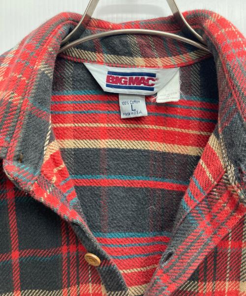 big mac（ビッグマック）BIG MAC (ビッグマック) 80’Sチェックネルシャツ レッド サイズ:Lの古着・服飾アイテム