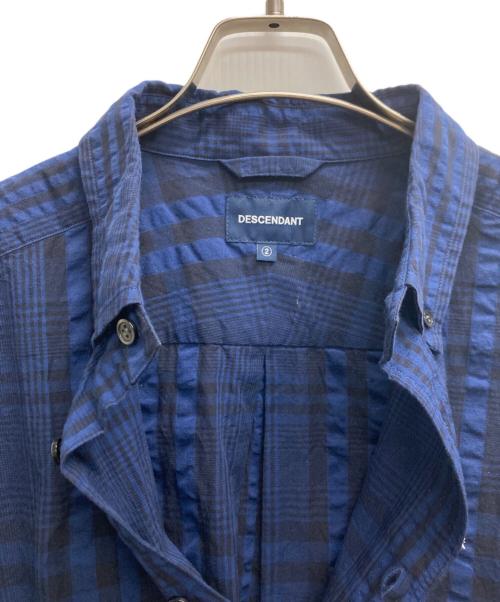 DESCENDANT（ディセンダント）DESCENDANT (ディセンダント) CLEEK PLAID SS SHIRT STANDARD ネイビー サイズ:2の古着・服飾アイテム