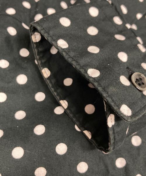 BLACK COMME des GARCONS（ブラックコムデギャルソン）BLACK COMME des GARCONS (ブラックコムデギャルソン) ドット柄フードシャツ ブラック サイズ:Mの古着・服飾アイテム