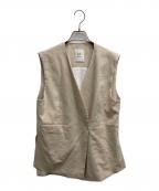 1er Arrondissementプルミエ アロンディスモン）の古着「ソフトリネンロングジレ」｜ベージュ