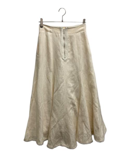 CITY（シティ）CITY (シティ) リネンチノクロスフレアスカート アイボリー サイズ:2の古着・服飾アイテム