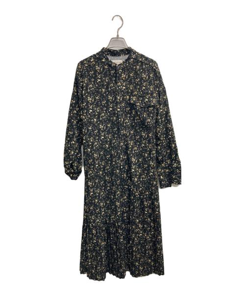 SUM1 STYLE（スミスタイル）SUM1 STYLE (スミスタイル) 小花柄ブリントブラウスワンピース ブラック サイズ:Fの古着・服飾アイテム