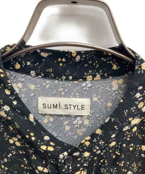 SUM1 STYLE（スミスタイル）SUM1 STYLE (スミスタイル) 小花柄ブリントブラウスワンピース ブラック サイズ:Fの古着・服飾アイテム