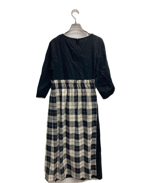 BEARDSLEY（ビアズリー）BEARDSLEY (ビアズリー) ラップスカート付ワンピース ブラック サイズ:Fの古着・服飾アイテム