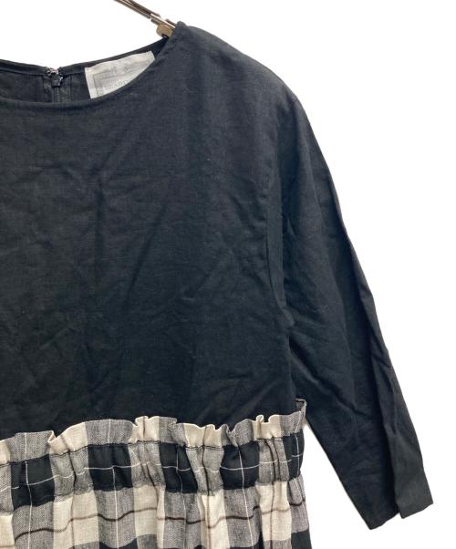 BEARDSLEY（ビアズリー）BEARDSLEY (ビアズリー) ラップスカート付ワンピース ブラック サイズ:Fの古着・服飾アイテム