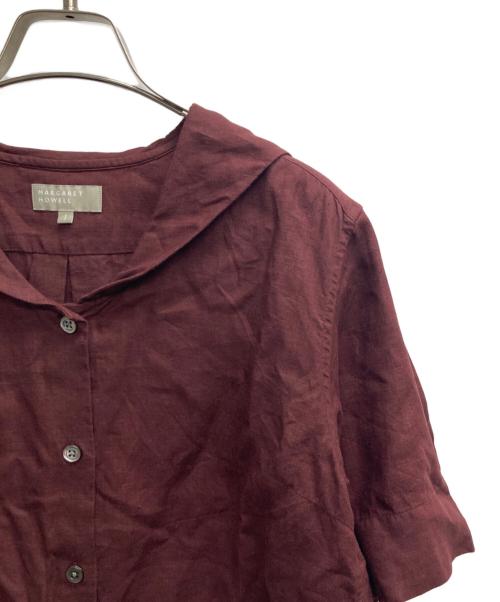 MARGARET HOWELL（マーガレットハウエル）MARGARET HOWELL (マーガレットハウエル) リネンセーラーカラーシャツ ブラウン サイズ:1の古着・服飾アイテム