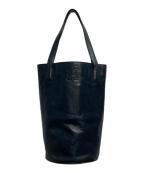 HIROFUヒロフ）の古着「レザーバケットバッグ」｜ブラック