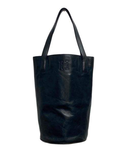 HIROFU（ヒロフ）HIROFU (ヒロフ) レザーバケットバッグ ブラックの古着・服飾アイテム
