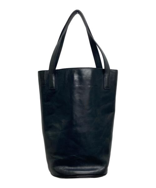 HIROFU（ヒロフ）HIROFU (ヒロフ) レザーバケットバッグ ブラックの古着・服飾アイテム