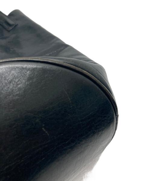 HIROFU（ヒロフ）HIROFU (ヒロフ) レザーバケットバッグ ブラックの古着・服飾アイテム