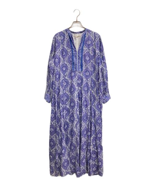 ne quittez pas（ヌキテパ）ne quittez pas (ヌキテパ) コットンボイル アラベスクプリント ワンピース パープル サイズ:M 未使用品の古着・服飾アイテム