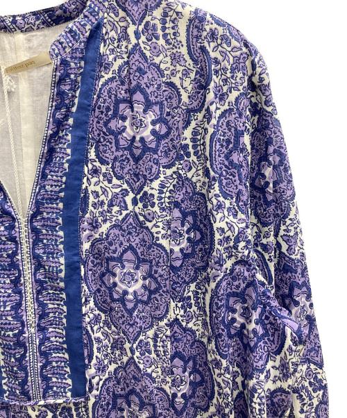 ne quittez pas（ヌキテパ）ne quittez pas (ヌキテパ) コットンボイル アラベスクプリント ワンピース パープル サイズ:M 未使用品の古着・服飾アイテム