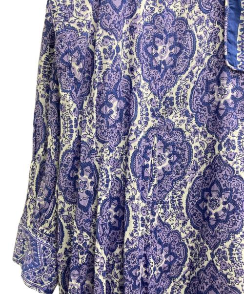 ne quittez pas（ヌキテパ）ne quittez pas (ヌキテパ) コットンボイル アラベスクプリント ワンピース パープル サイズ:M 未使用品の古着・服飾アイテム