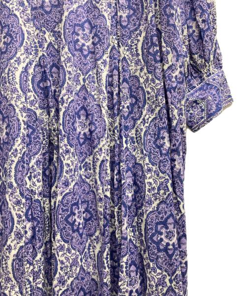 ne quittez pas（ヌキテパ）ne quittez pas (ヌキテパ) コットンボイル アラベスクプリント ワンピース パープル サイズ:M 未使用品の古着・服飾アイテム