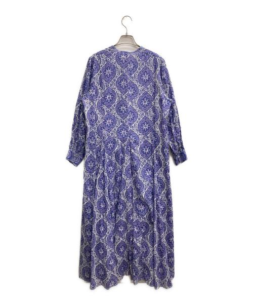 ne quittez pas（ヌキテパ）ne quittez pas (ヌキテパ) コットンボイル アラベスクプリント ワンピース パープル サイズ:M 未使用品の古着・服飾アイテム