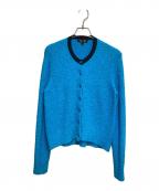 DRAWERドゥロワー）の古着「シャギーニット カーディガン」｜ブルー