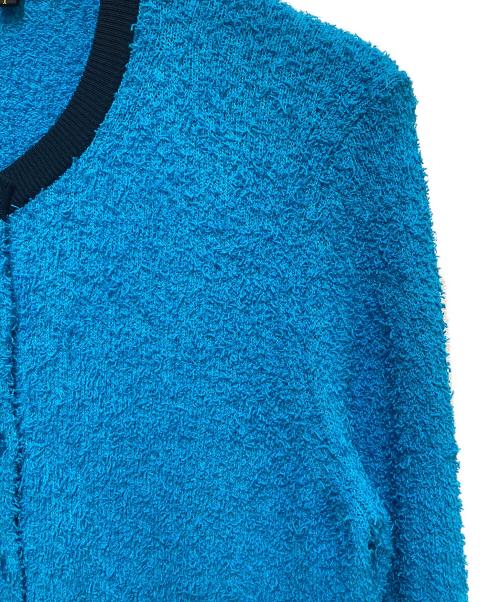 DRAWER（ドゥロワー）DRAWER (ドゥロワー) シャギーニット カーディガン ブルー サイズ:Ｆの古着・服飾アイテム