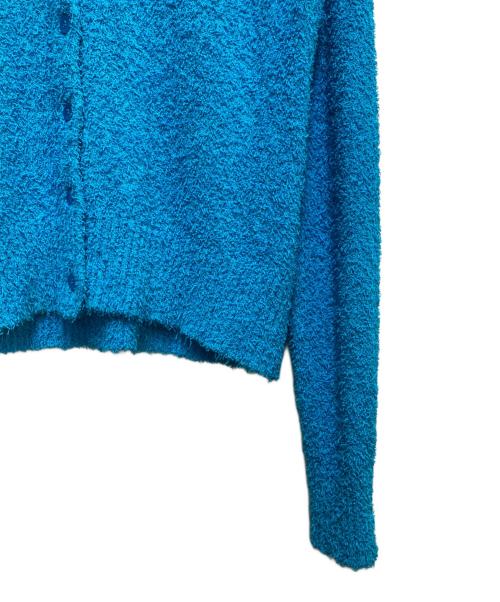 DRAWER（ドゥロワー）DRAWER (ドゥロワー) シャギーニット カーディガン ブルー サイズ:Ｆの古着・服飾アイテム