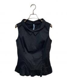 PRADA（プラダ）の古着「ノースリーブブラウス」｜ブラック