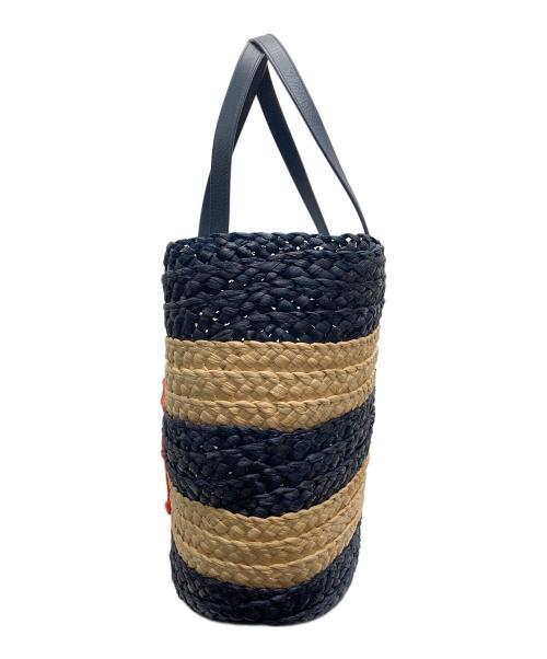 Kate Spade（ケイトスペード）Kate Spade (ケイトスペード) カゴバッグ ネイビーの古着・服飾アイテム