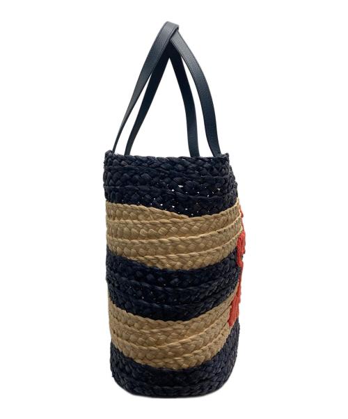 Kate Spade（ケイトスペード）Kate Spade (ケイトスペード) カゴバッグ ネイビーの古着・服飾アイテム