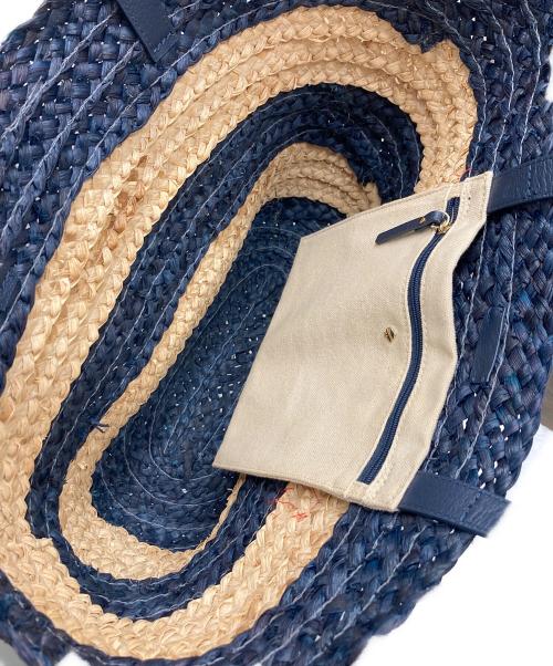 Kate Spade（ケイトスペード）Kate Spade (ケイトスペード) カゴバッグ ネイビーの古着・服飾アイテム