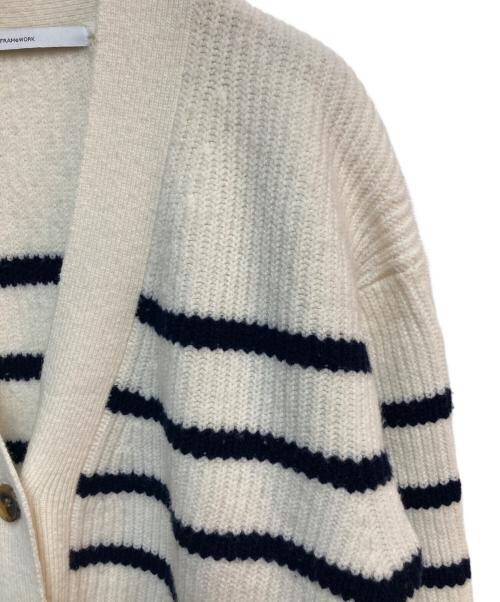 FRAMeWORK（フレームワーク）FRAMeWORK (フレームワーク) 片畦カーディガン アイボリー サイズ:Ｆの古着・服飾アイテム